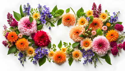 Obraz premium Two beautiful bunches of wreaths and flowers
