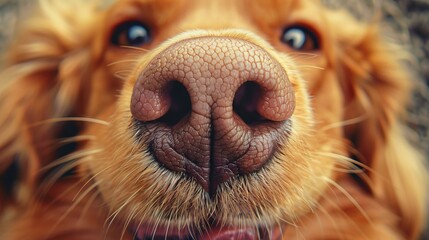 Expressive dog s face close up  capturing emotion in pets for a vibrant lifestyle image - obrazy, fototapety, plakaty