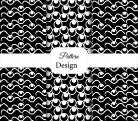 vector modern black and white pattern design template