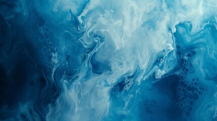 Fluidity in blue: an abstract art background with liquid paint strokes and grunge textures, creating a dynamic and expressive visual experience. - obrazy, fototapety, plakaty
