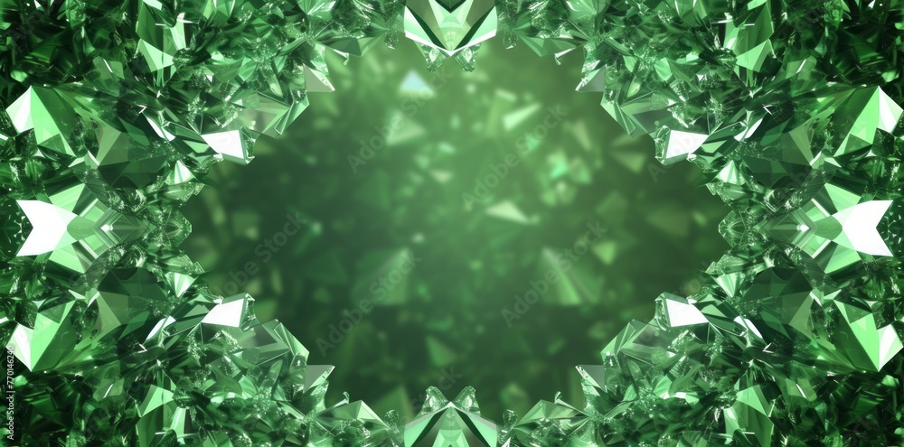 Aufkleber sleek and stylish green abstract polygon background with geometric patterns.