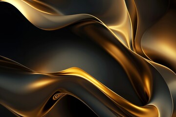 A lavish combination of black and gold background with a striking golden abstract wallpaper.