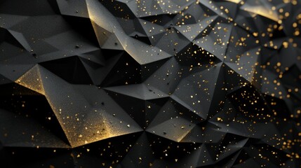 Golden opulence abstract wallpaper elegantly contrasts against a luxurious black and gold backdrop.