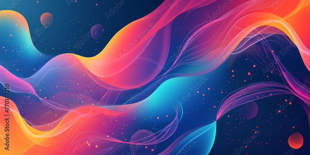 Poster add flair to your presentations with a vibrant gradient spectrum abstract background.