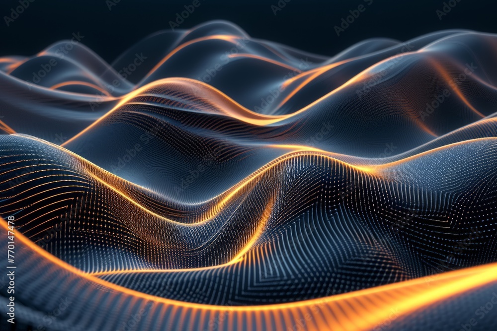 Poster dynamic luxurious futurism abstract dark black background with elegant waved design. modern sophisti
