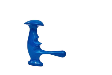Blue trigger point massager. Isolate on white background