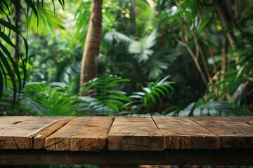 tropical garden with trees