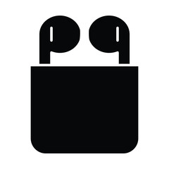 airpods icon vector template design flat and simple