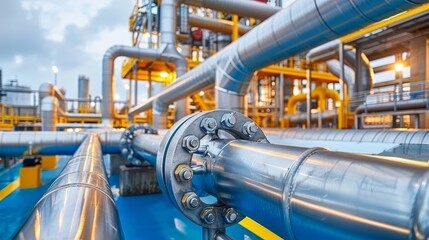 Refinery process  gas and oil industry pipeline processing for efficient production
