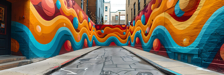 Amidst the Vibrant Street Art and Live Music ,
View colorful graffiti artwork at lane arts architecture outdoor