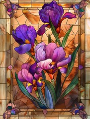 A delicate composition of blooming roses captured in the timeless beauty of mosaic tile art, blending nature and craft.