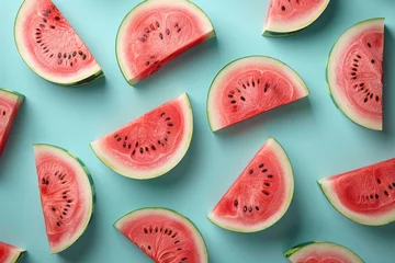 Fototapeten background watermelon slices © megavectors