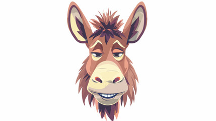 Smiling Cartoon donkey head 