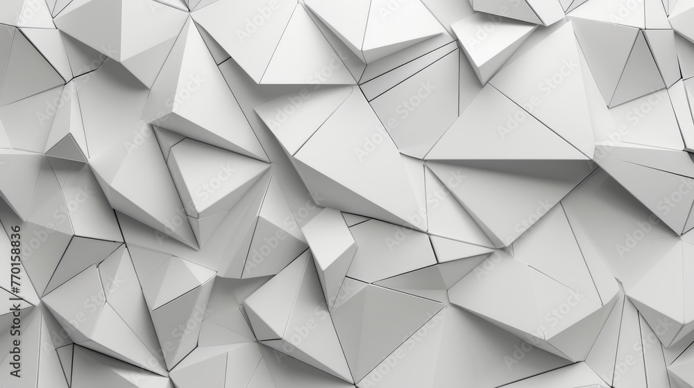Poster geometric triangle pattern on white gray background for futuristic digital concept