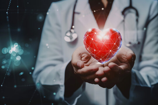 Doctor holding a Heart