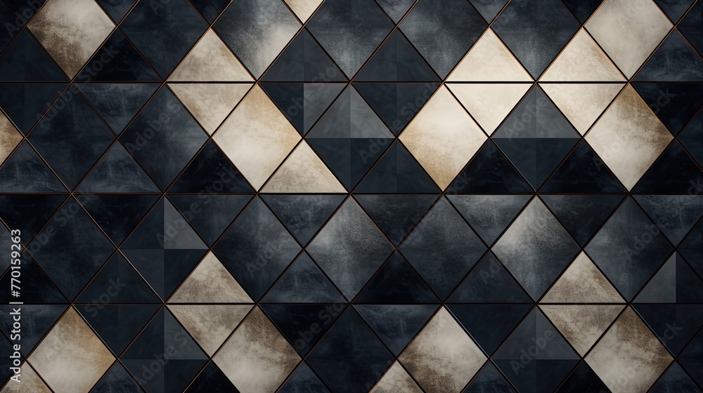 Poster a background with diamond shaped tiles arranged in a symmetrical grid