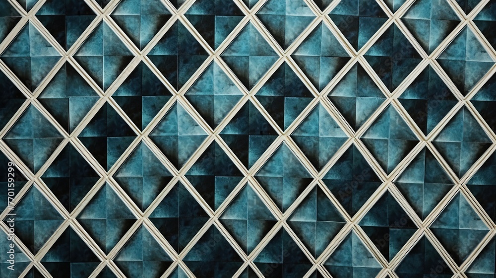 Poster a background with diamond shaped tiles arranged in a symmetrical grid