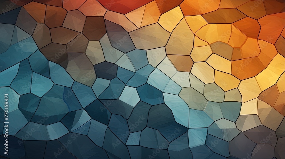Poster a background with irregular polygons arranged in a mosaic like manner