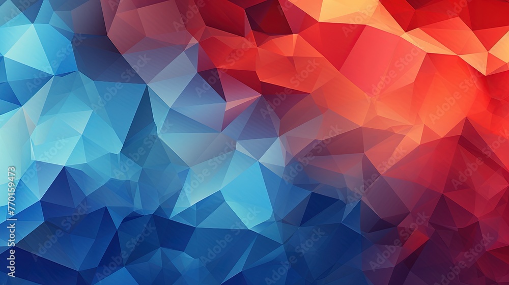 Poster a background with irregular polygons arranged in a scattered formation
