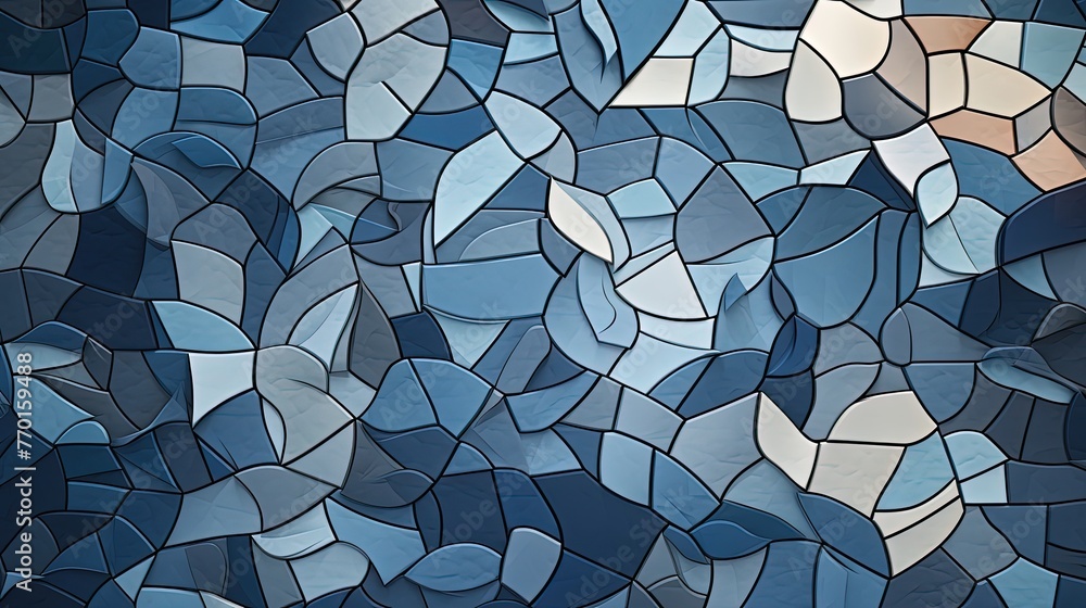 Poster a background with irregular shapes forming a mosaic like structure