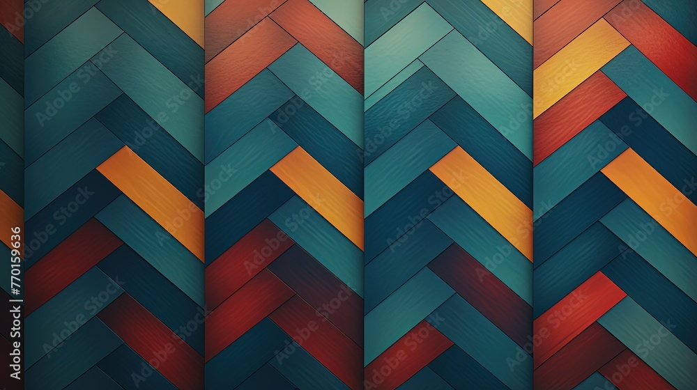 Poster a geometric background with diagonal lines forming a herringbone pattern