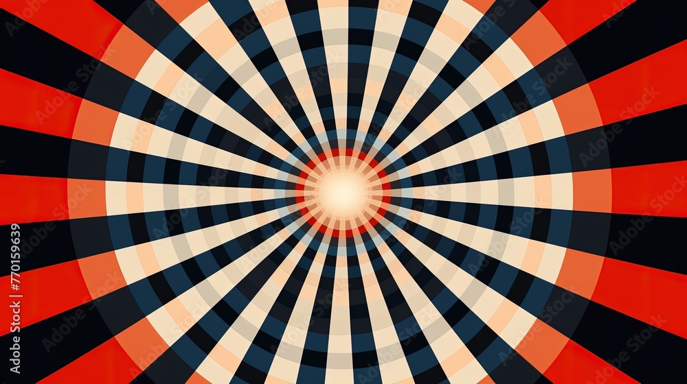 Poster a geometric background with concentric circles radiating from a central point