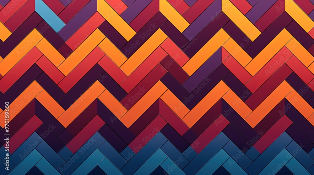Poster a geometric background with diagonal lines forming a herringbone pattern