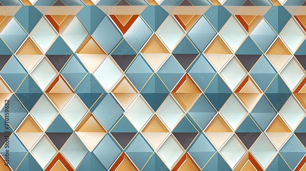 Poster a geometric background with diamond shaped tiles in a repeating pattern