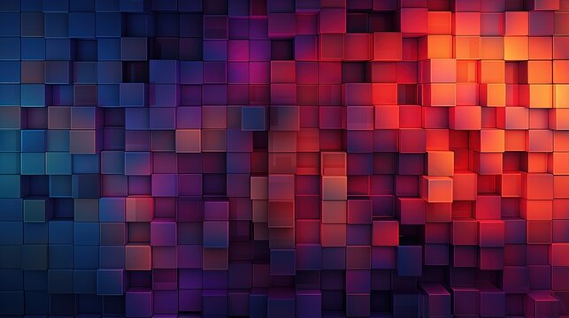 a geometric background with square tiles in a pixelated digital style