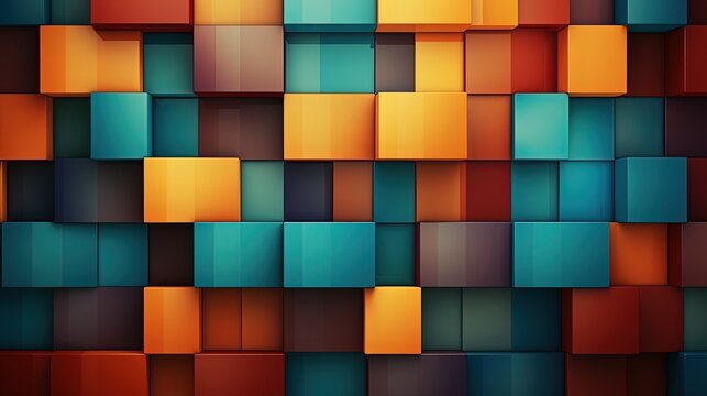 a geometric background with square tiles in a retro inspired design