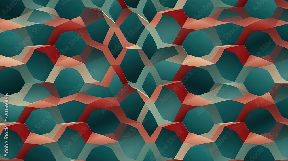 Poster a seamless pattern of interconnected octagons in a tessellation design