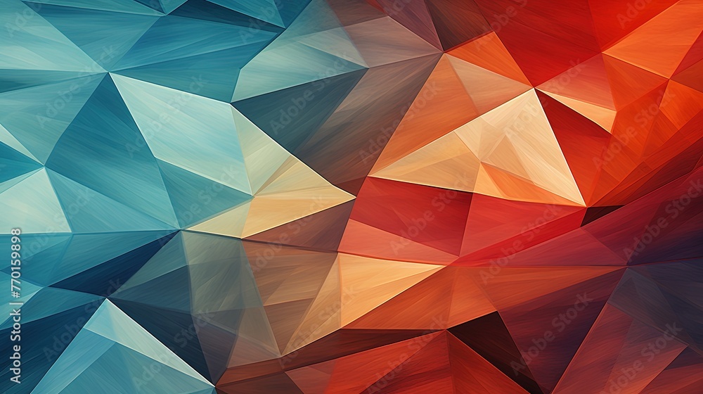 Poster abstract design with interlocking diamond forms