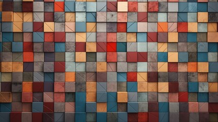 a patterned background with square tiles forming a geometric quilt