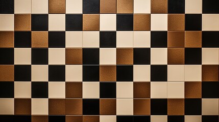 a patterned background with square tiles arranged in a checkerboard design