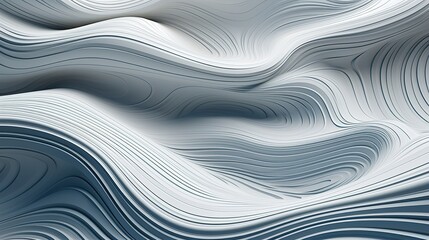 a wave like formation of curved lines