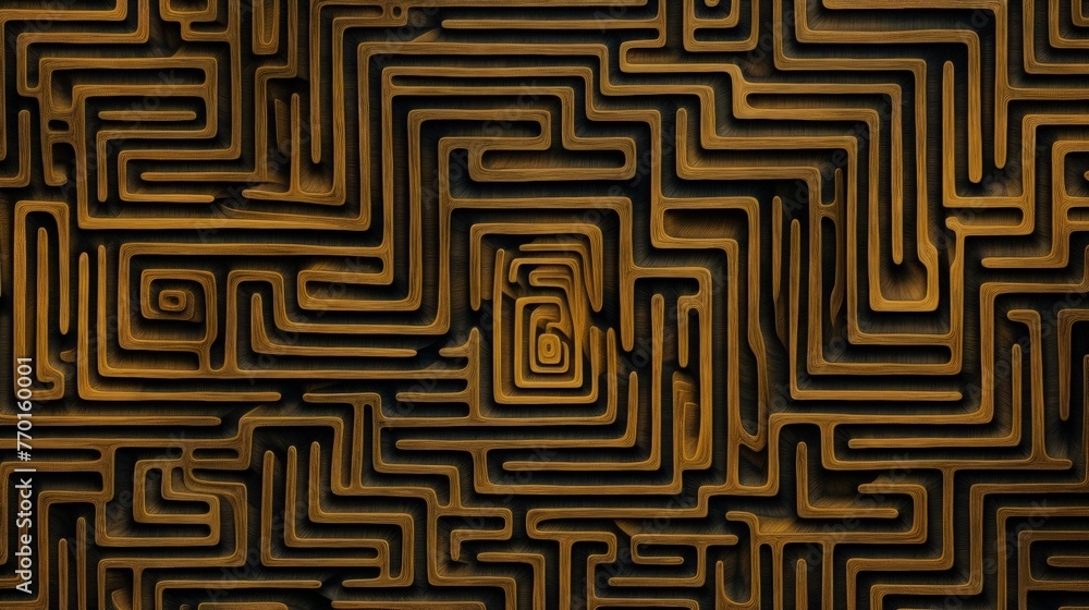 Poster abstract pattern resembling a labyrinth