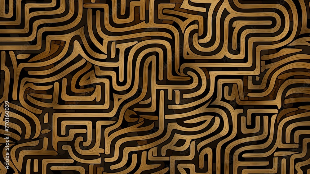 Poster abstract pattern resembling a labyrinthine structure