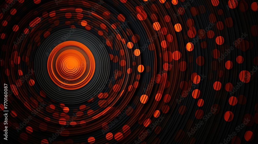 Poster an abstract background with concentric circles in contrasting colors