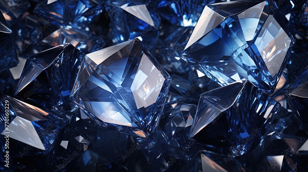 Poster diamond shaped elements creating a kaleidoscopic effect