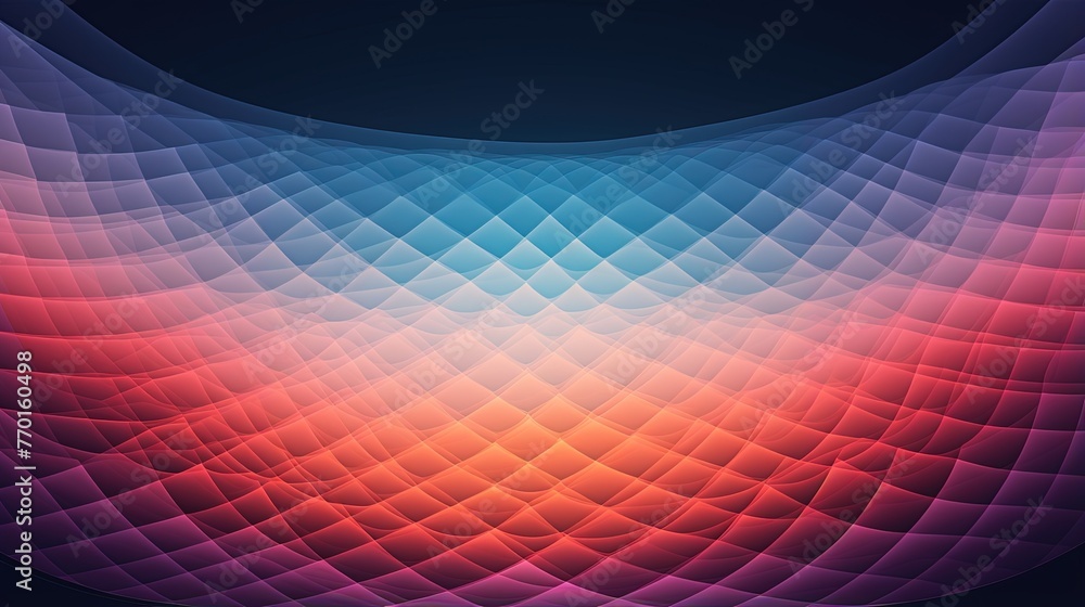 Poster grid of interconnected ellipses in a mesmerizing and hypnotic formation with gradient overlays