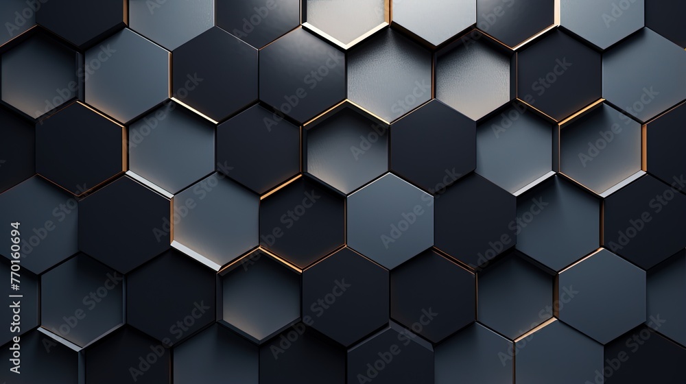 Poster hexagonal grid with a minimalist design