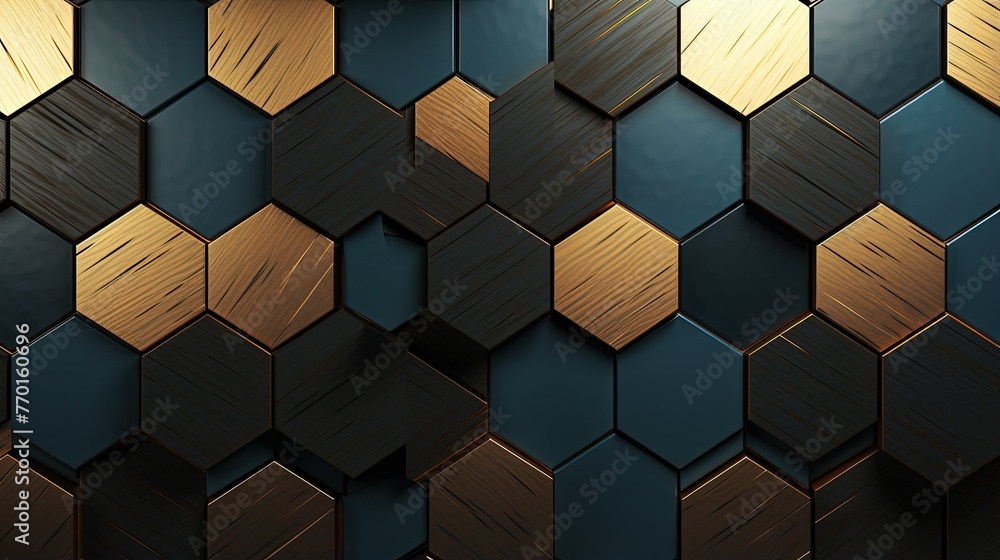 Poster hexagonal grid with a minimalist design