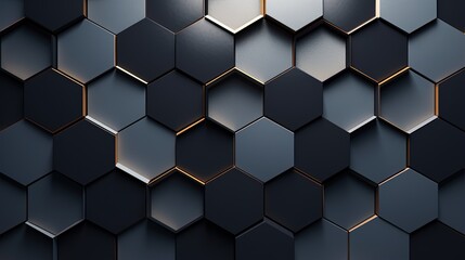 hexagonal grid with a minimalist design - obrazy, fototapety, plakaty