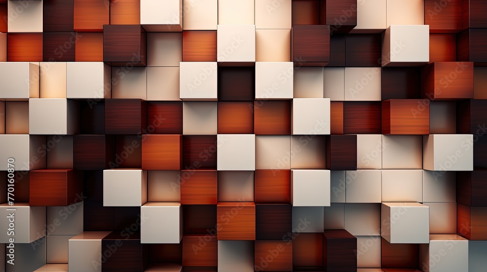 Poster interlocking squares forming a checkered pattern