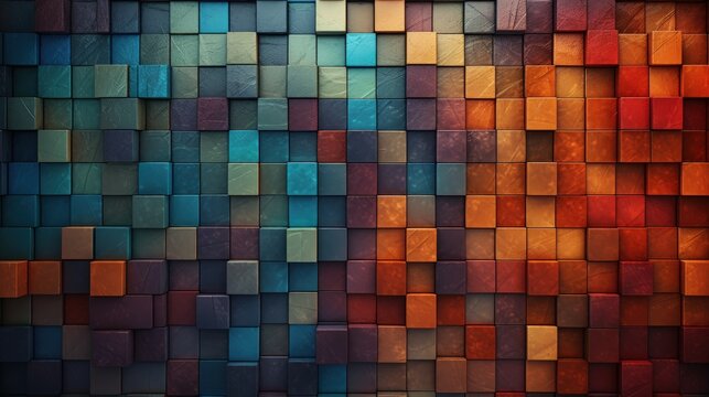 rectangular tiles with a pixelated texture
