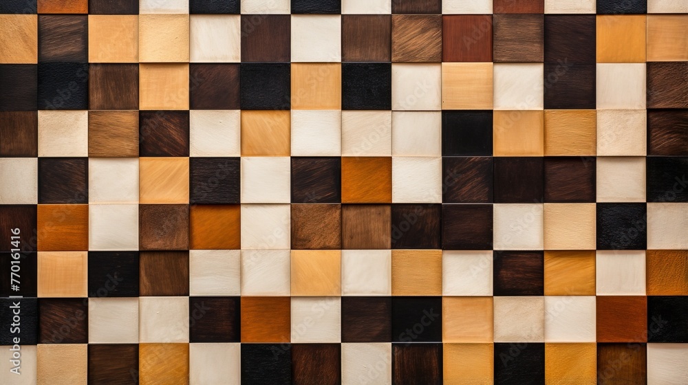 Poster squares arranged in a checkerboard pattern