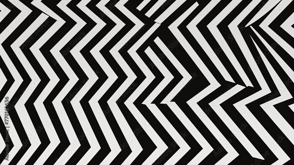 Wall mural zigzag lines creating an optical illusion