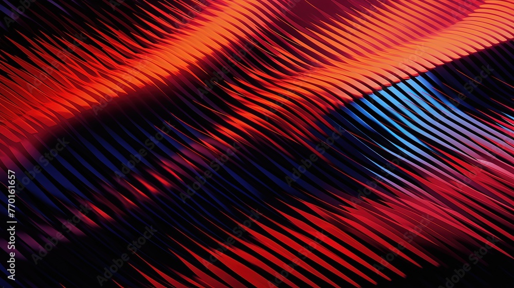 Poster zigzag lines with a glitchy digital effect