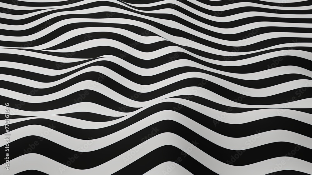 Poster zigzag lines creating an optical illusion