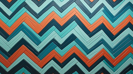 triangular waves with a zigzag pattern evoking a sense of rhythm and liveliness